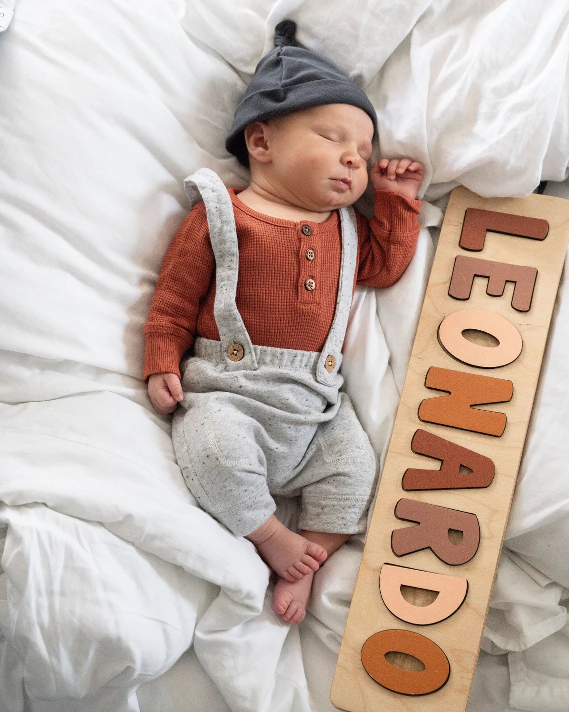 Wooden Name Puzzle, Gender Neutral, Personalized Gift for Baby