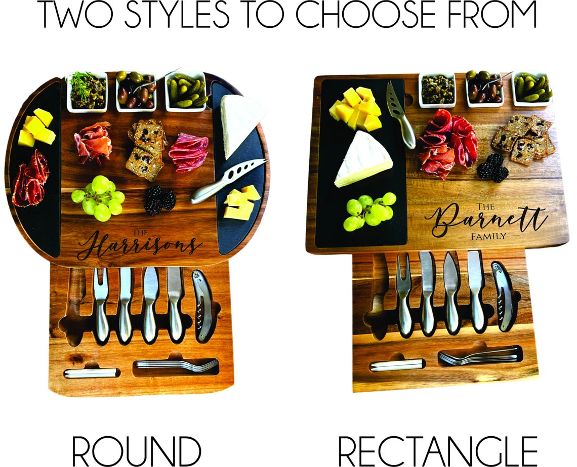 Personalized Charcuterie Board Set/19pcs Cheese Board And Knife Set