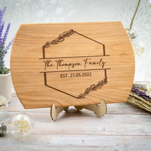 Personalized Cutting Board for Wedding Gift with Engraved Design, Anniversary Gift, Bridesmaid Gift, Housewarming Gift