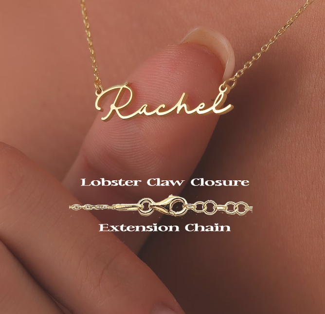 Personalized Silver Gold Pendant Necklace