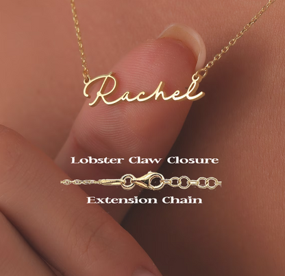 Personalized Silver Gold Pendant Necklace