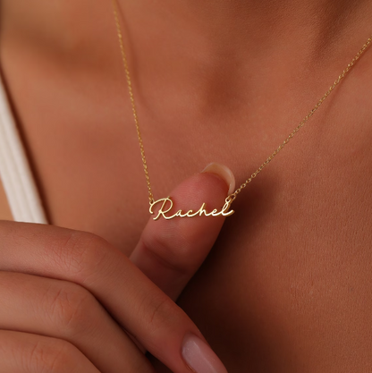 Personalized Silver Gold Pendant Necklace