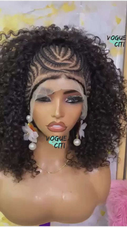Goddess cornrow & curls