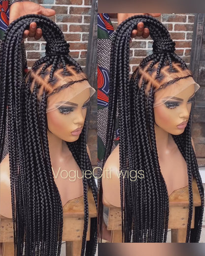 Queen Imani Knotless Braided Wig