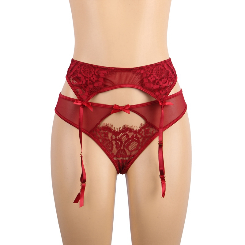 Floral Embroidery Lace Garter Suspender Lingerie Belt Panty