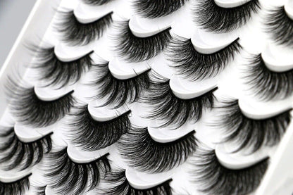 20 Pairs mink False Lashes Soft Fluffy Wispy Natural Reuasable Eyelashes