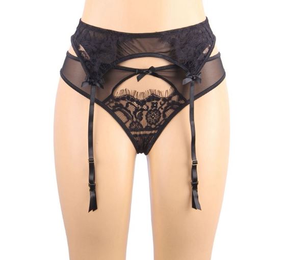 Floral Embroidery Lace Garter Suspender Lingerie Belt Panty