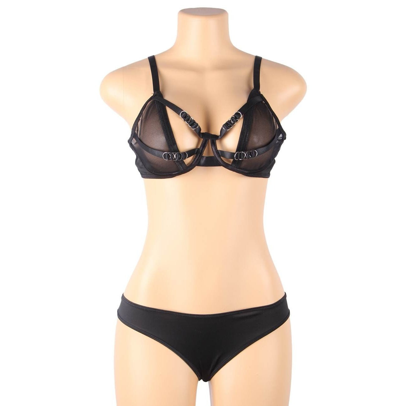 Plus Size Black Sugar Baby’s Treasure  Bra Set Without Underwire