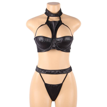 Wonderful Life Sexy Choker Neck Bra Set With Underwire