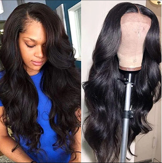 Pre Plucked Hairline Brazilian Body Wave Lace Front Human Hair Wigs