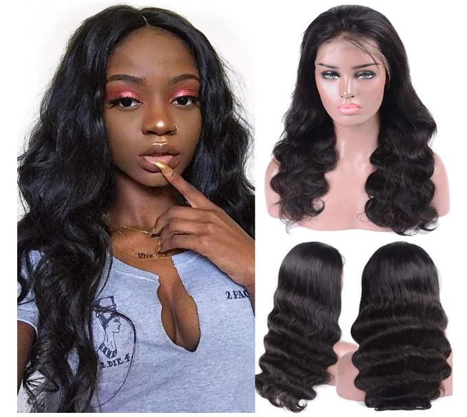 Pre Plucked Hairline Brazilian Body Wave Lace Front Human Hair Wigs