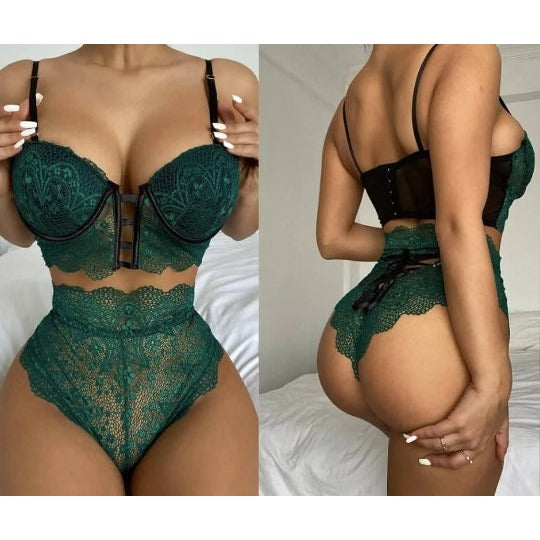 Adore Me High Waist Lace Lingerie Set