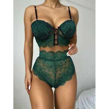 Adore Me High Waist Lace Lingerie Set