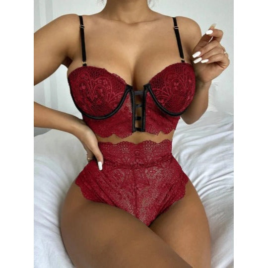 Adore Me High Waist Lace Lingerie Set