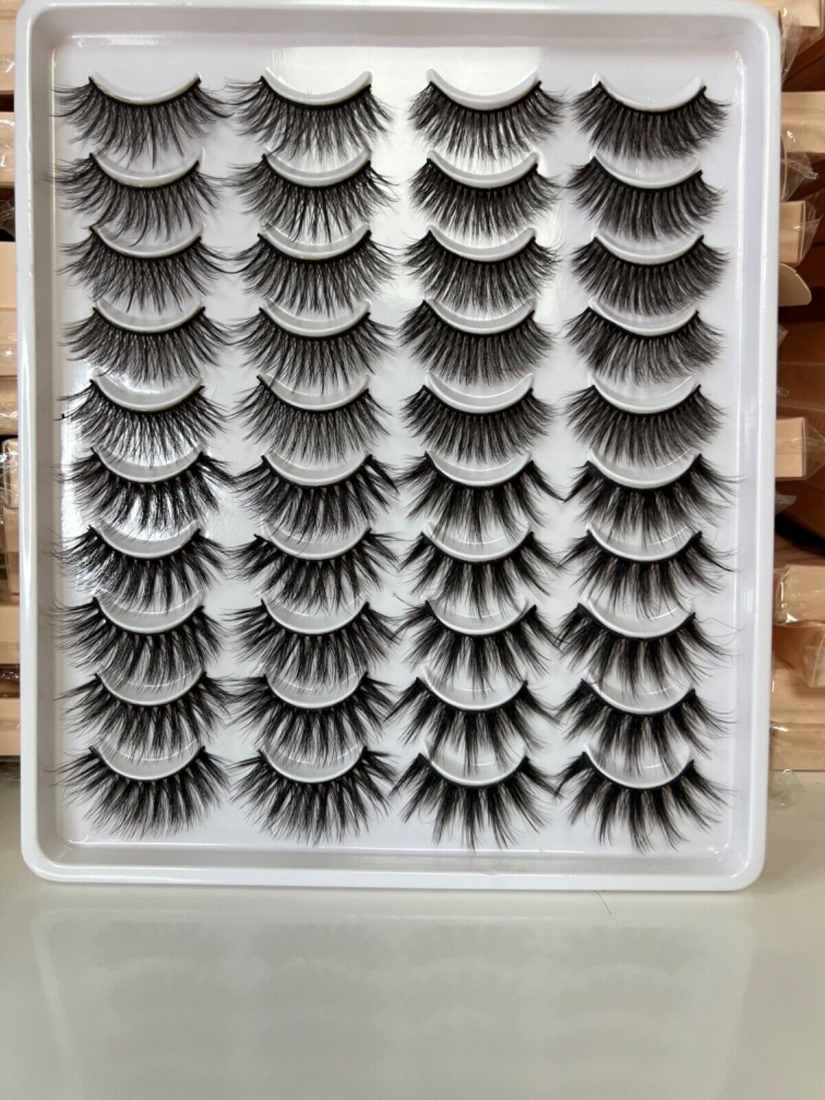 20 Pairs False Eyelashes Mink Natural Extension Black 3D Soft Lashes Style 2