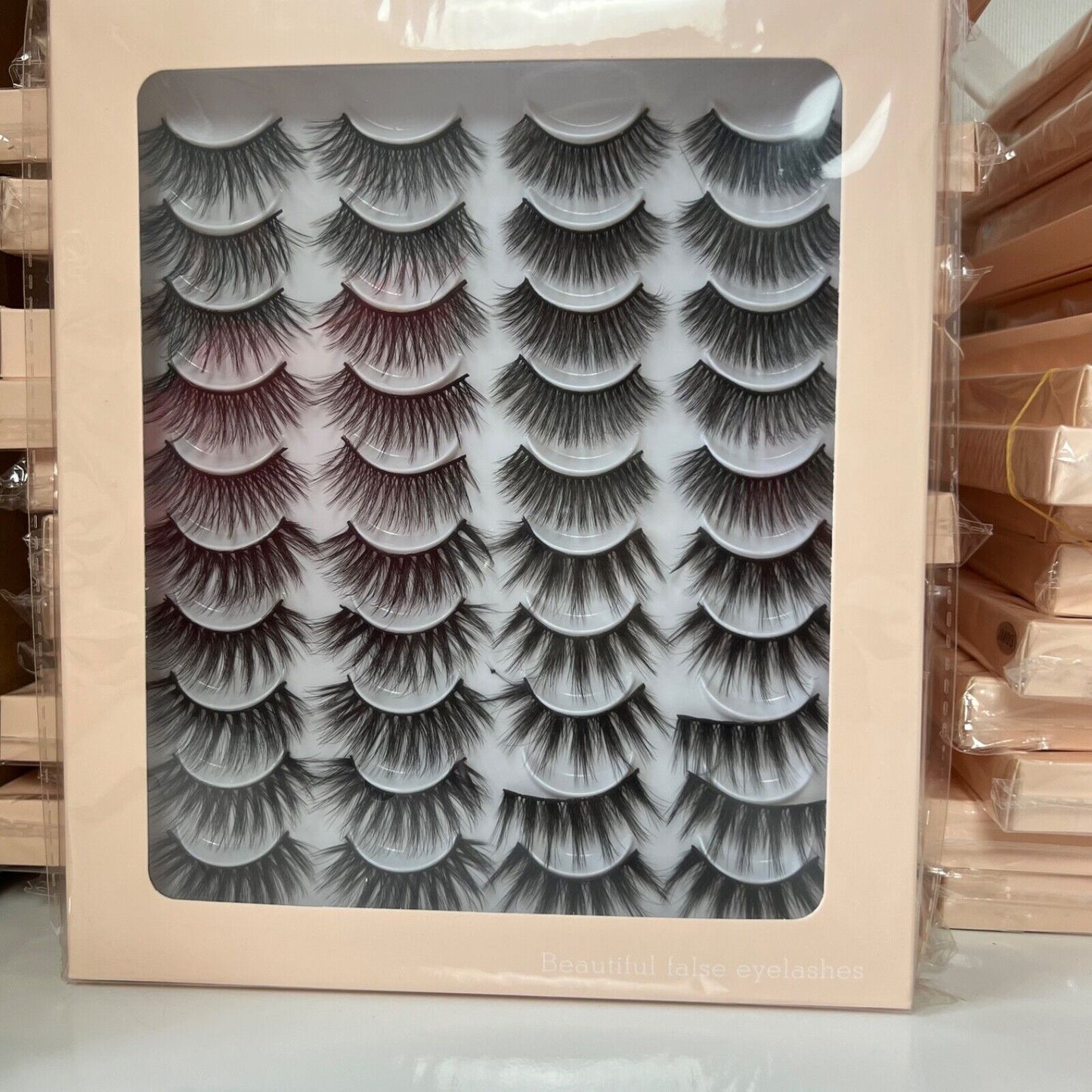 20 Pairs False Eyelashes Mink Natural Extension Black 3D Soft Lashes Style 2