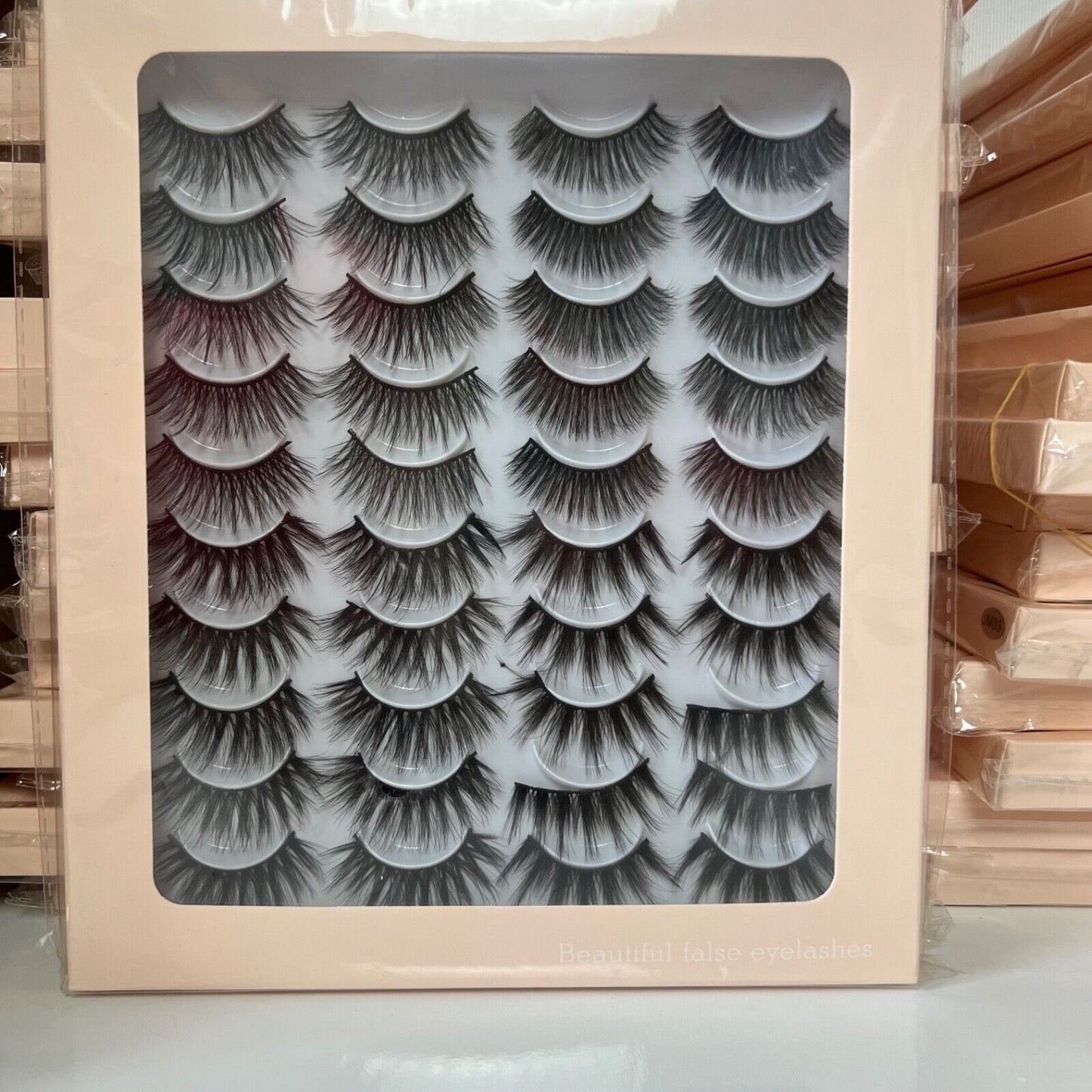 20 Pairs False Eyelashes Mink Natural Extension Black 3D Soft Lashes Style 2