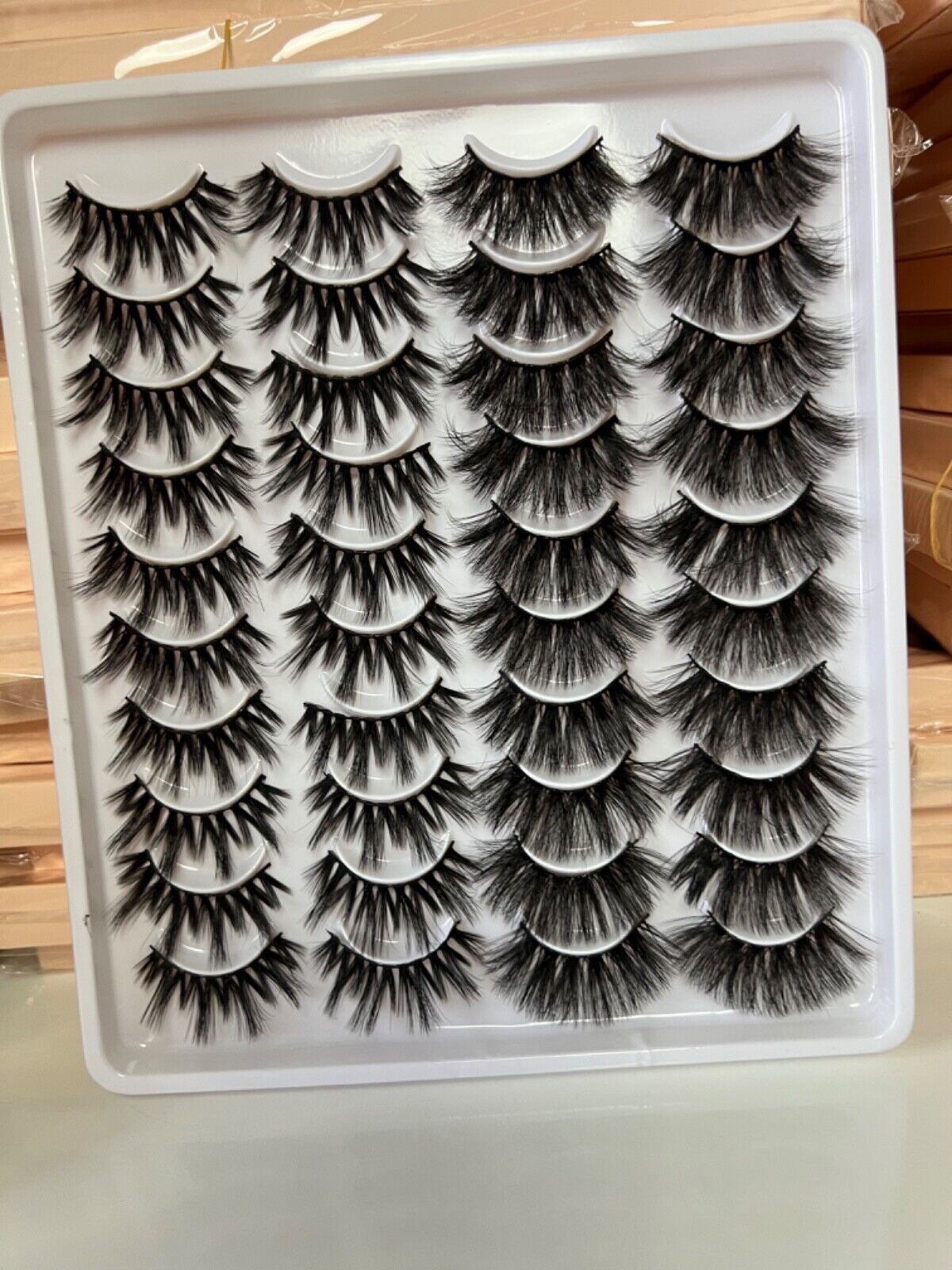 20 Pairs False Eyelashes Mink Natural Extension Black 3D Soft Lashes Makeup (Style 03)