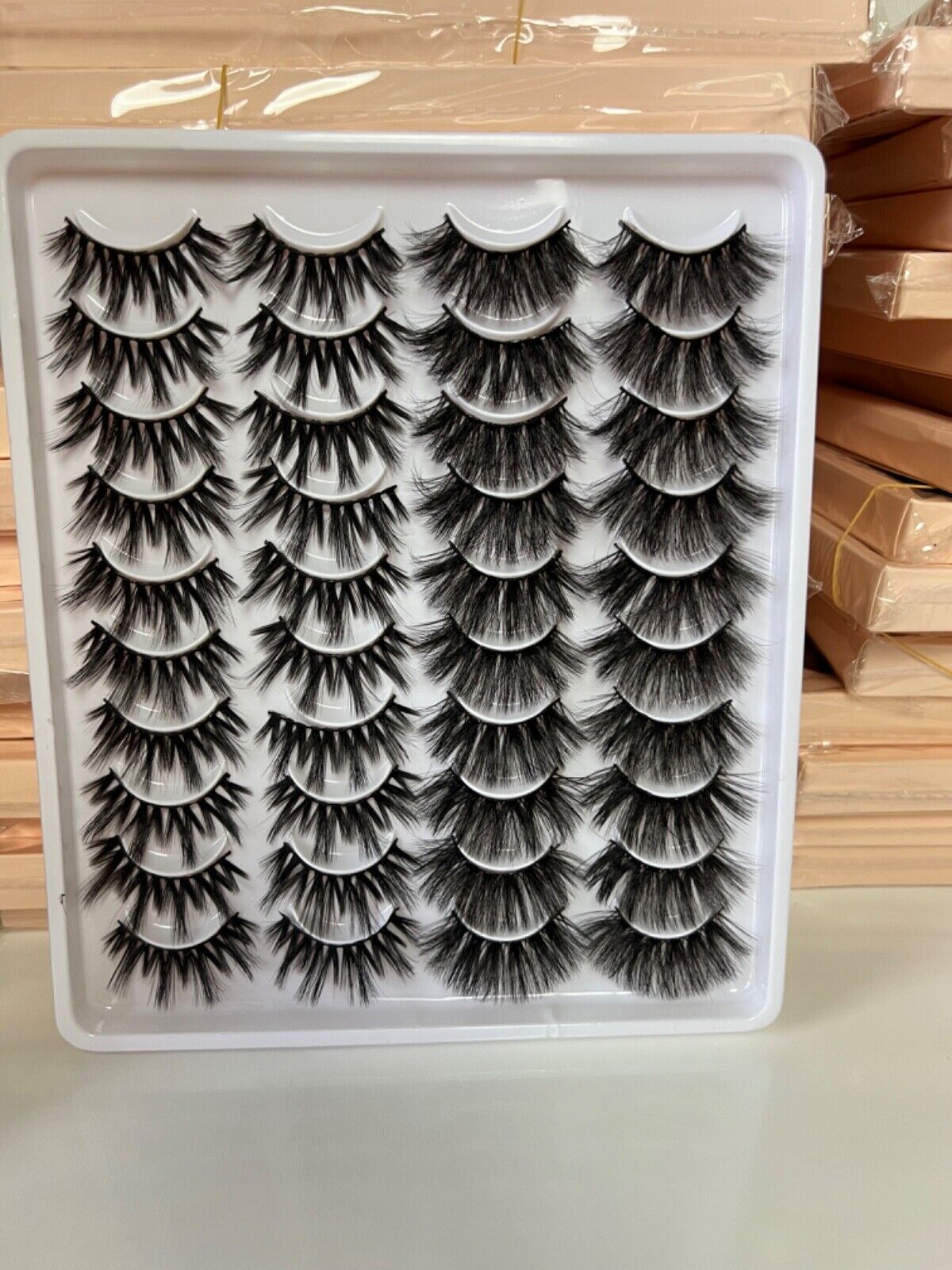 20 Pairs False Eyelashes Mink Natural Extension Black 3D Soft Lashes Makeup (Style 03)